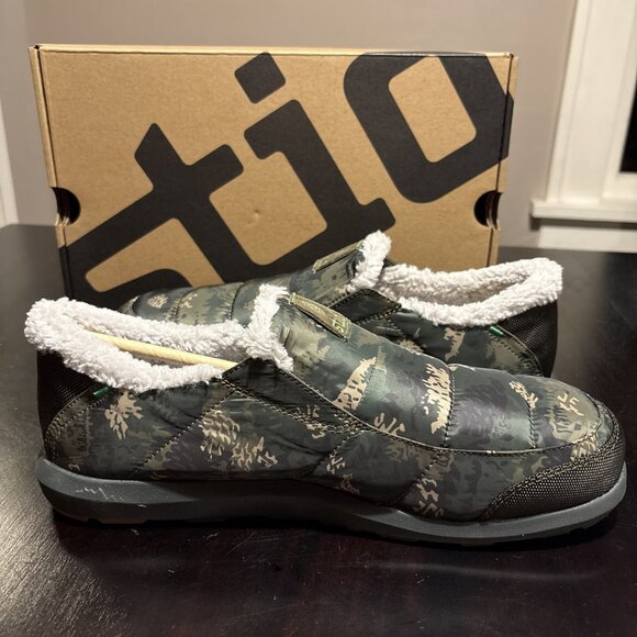 Stio Men’s Colter Mountain Slipper Green Camo Fleece Lined Size 12 New - Picture 6 of 9